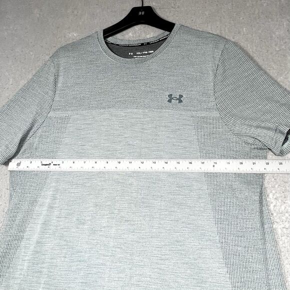Under Armour Shirt Mens XXL Gray Heat Gear The Seamless Tee Athletic Fitted - Picture 5 of 10